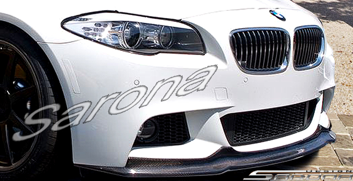 Custom BMW 5 Series  Sedan Front Lip/Splitter (2011 - 2013) - $690.00 (Part #BM-035-FA)